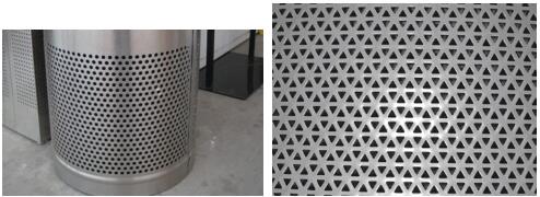 Perforated stainless steel sheet metal