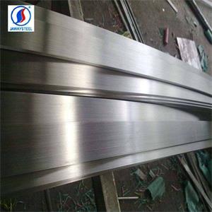 Polished stainless steel flat bar